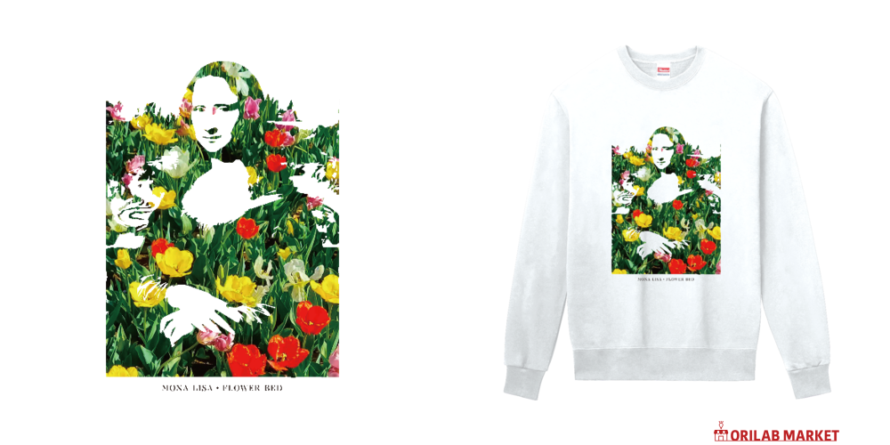 Mona Lisa・flower bed モナリザ・花壇 スウェット・ジャージ｜piriri