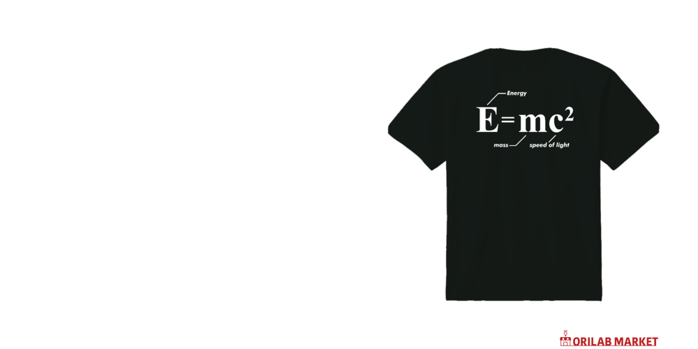 背面】E＝mc² 相対性理論【理系・物理】 Tシャツ｜オノマトピア - オリ