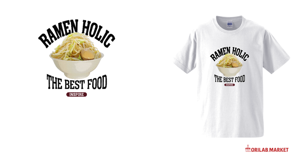 インスパイア系（ビンテージ風） Tシャツ｜メシテロタイプ（飯テロT