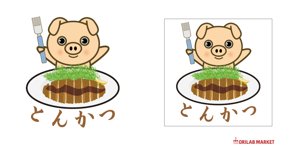 可愛いトンカツちゃん パネル｜チコデザ - オリラボマーケット