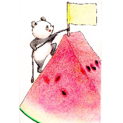 西瓜とパンダ