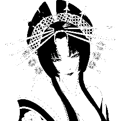 花魁 線画 単体