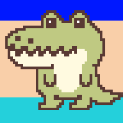 ワニ（ドット）