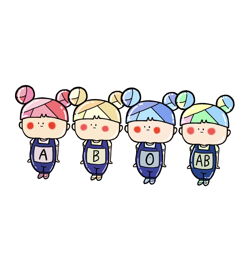 血液型勢揃いmちゃんパーカーの商品購入ページ オリジナルプリントグッズ販売のオリラボマーケット