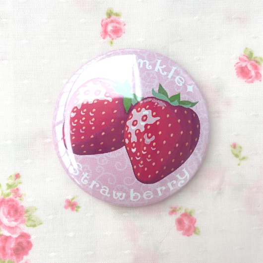 缶バッジ いちご Twinkle Strawberry 44㎜缶バッジ バッジ｜いちご to りぼん - オリ
