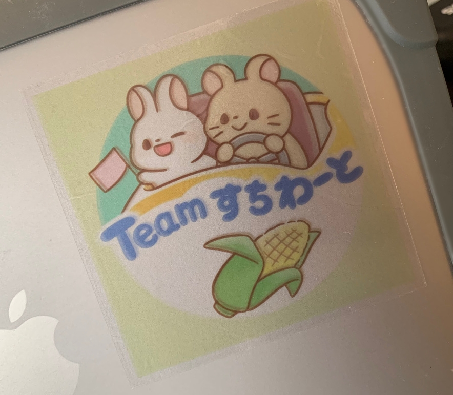 チームすちわーと四角ステッカー ゴーカート 透明の商品購入ページ オリジナルプリントグッズ販売のオリラボマーケット