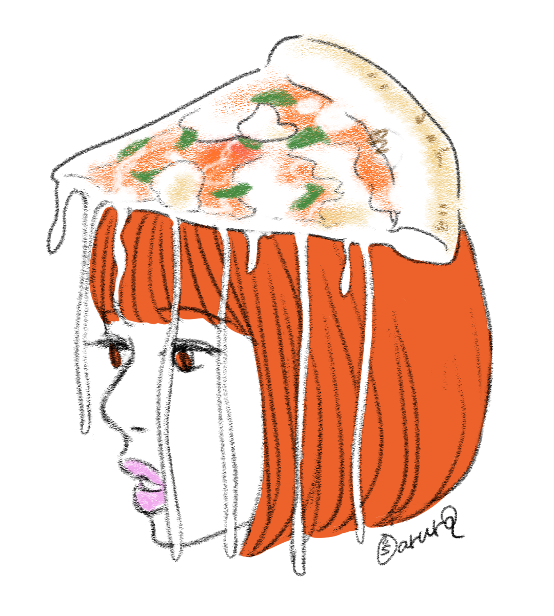 ピザかぶりガールの商品購入ページ オリジナルプリントグッズ販売のオリラボマーケット