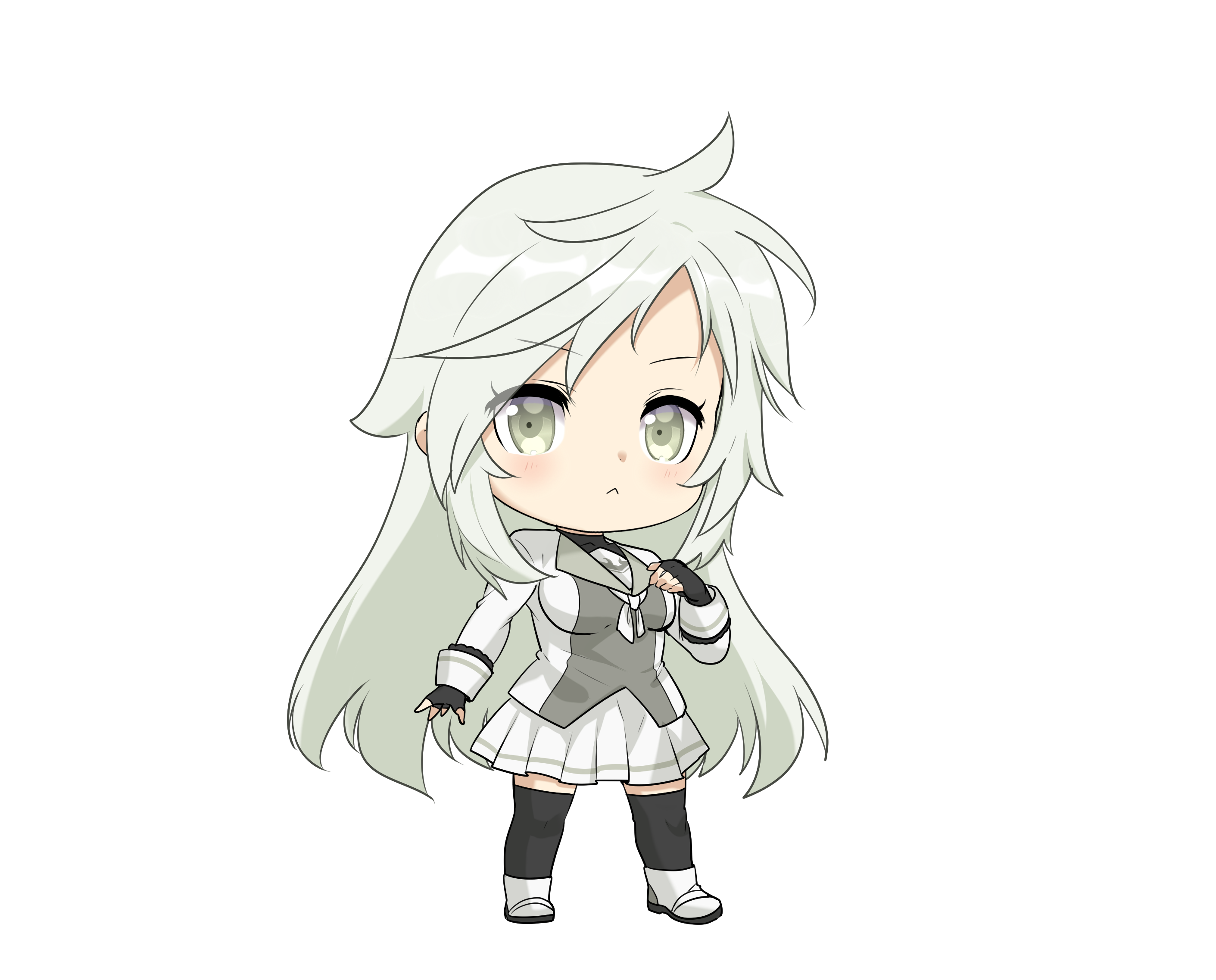 鉱物擬人化オリジナルキャラ ホワイトジルコン イラスト登録完了 オリジナルプリントグッズ販売のオリラボマーケット